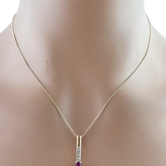 14K White Gold Diamond "C" Initial Circle Pendant Necklace #18094 - Picture 8 of 8